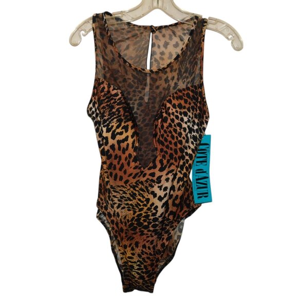 Cote D'Azur Leopard Print Body Suit Size 12 NWT Vintage Old Stock - Picture 13 of 13